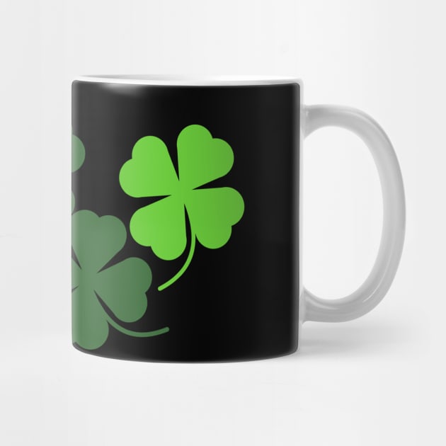 Four Leaf Clover Lucky Shamrocks in Black by Kelly Gigi